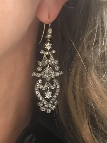 Antique Victorian drop earrings style