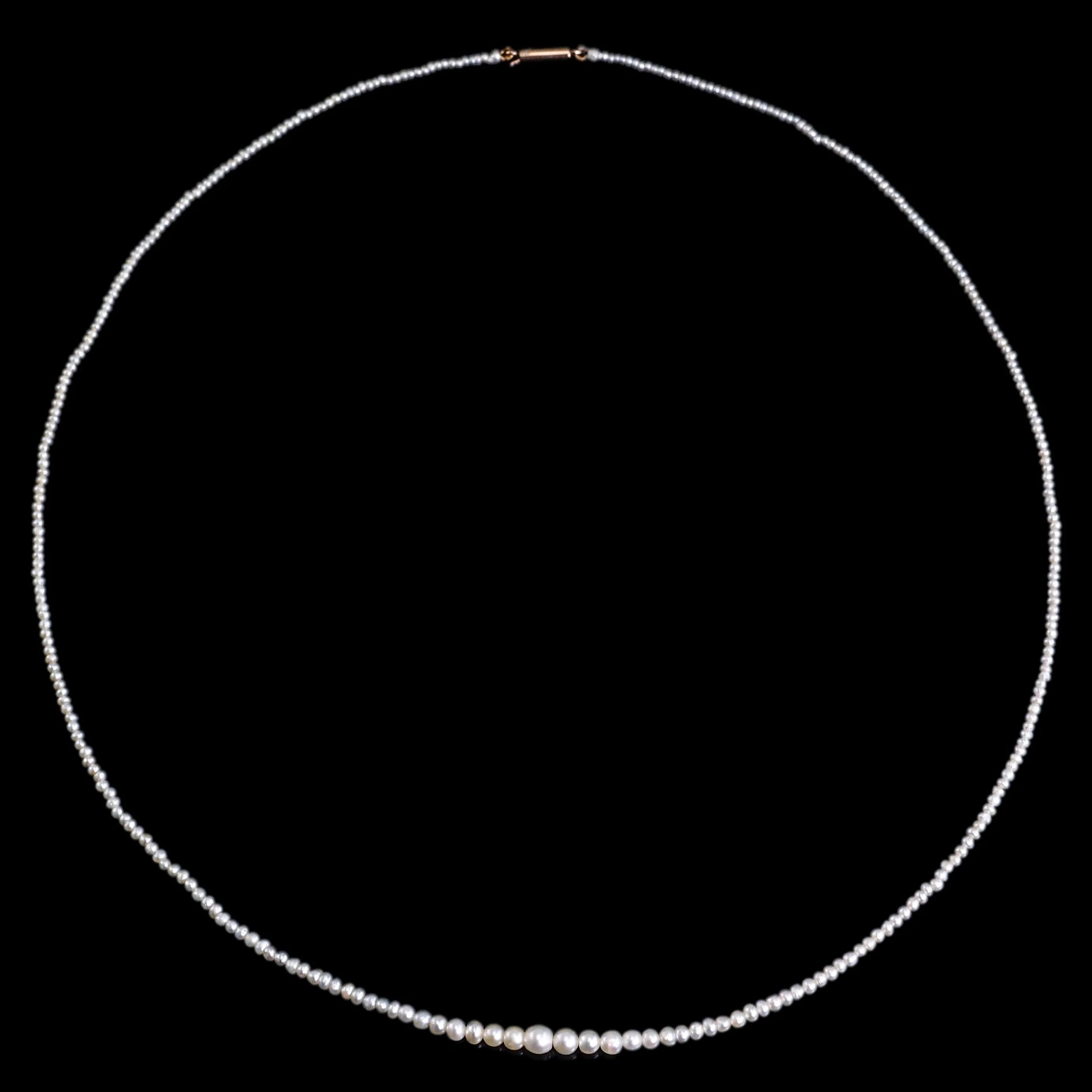 Georgian Antique Natural Seed Pearl Necklace