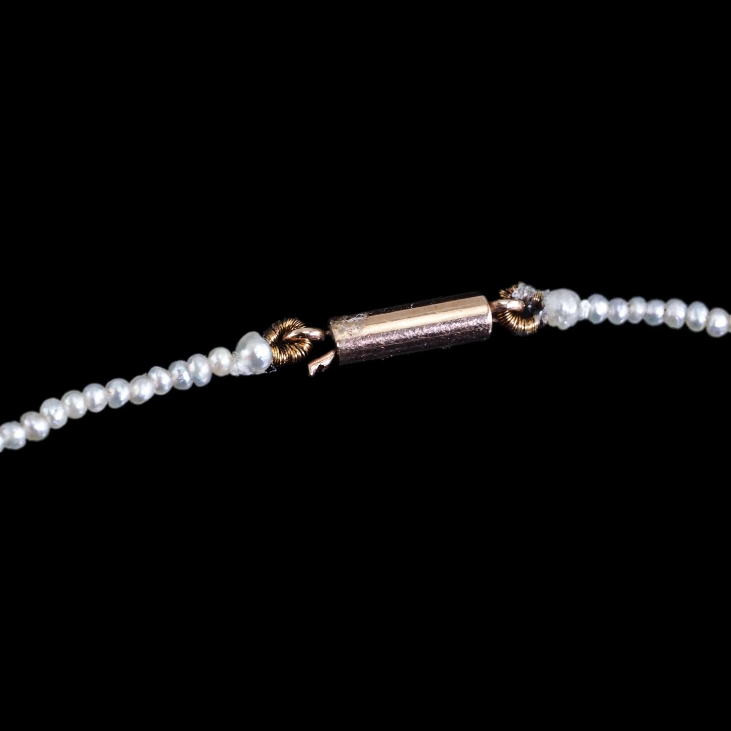 Georgian Antique Natural Seed Pearl Necklace
