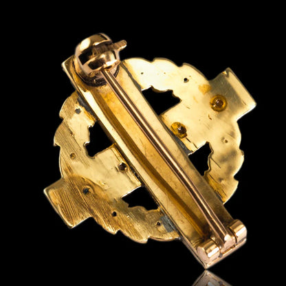 Victorian Antique Diamond and Pearl Cross Pendant come Brooch, Circa 1880