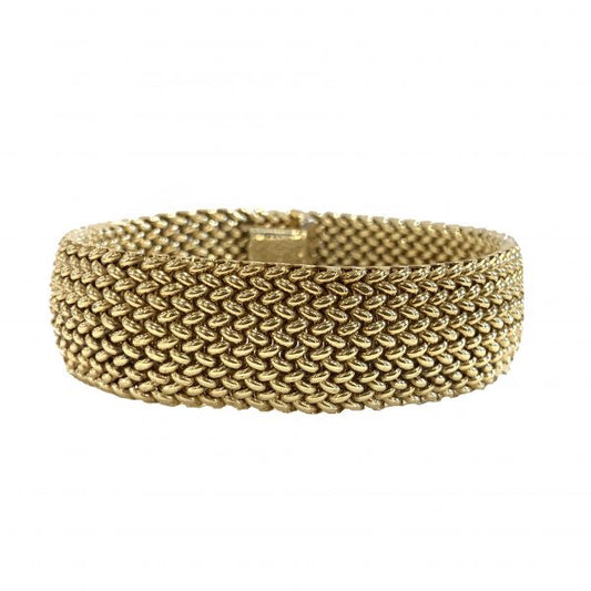 Vintage gold mesh bracelet bret 1970's