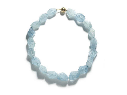 Vintage Aquamarine Bead Necklace