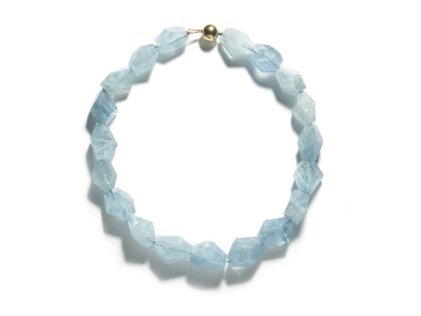 Vintage Aquamarine Bead Necklace