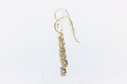 Aquamarine Chandelier Gold Drop Earrings