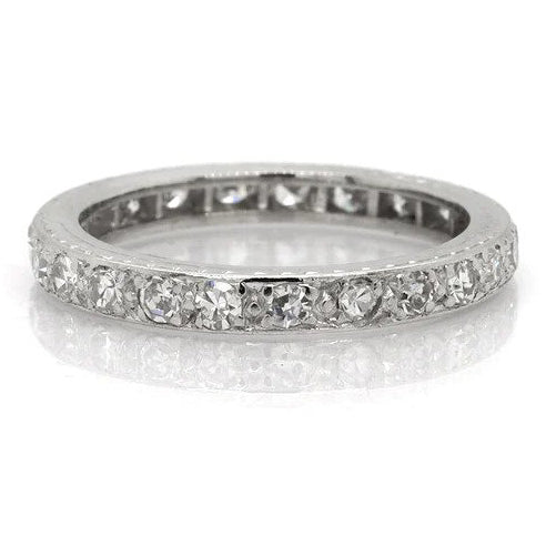 Art Deco 0.80cts Old Cut Diamond Full Eternity Ring in Platinum