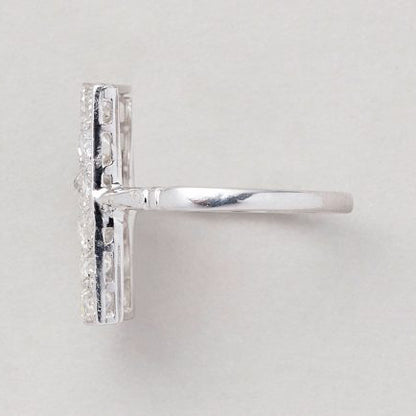 Art Deco 1.68ct Old European Cut Diamond Plaque Ring in platinum