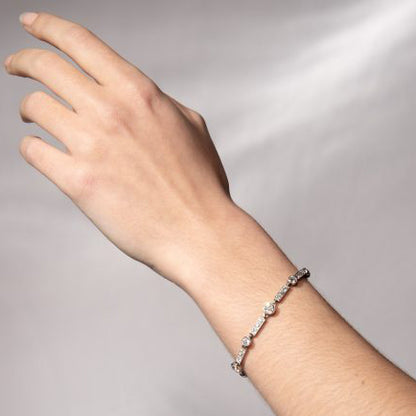 Art Deco 6ct Old Cut Diamond Bracelet in Platinum