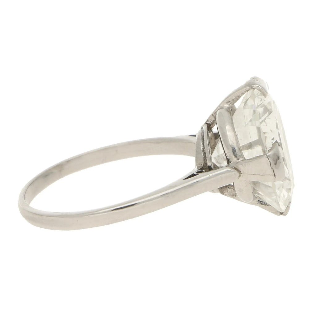 Art Deco 7.49ct Diamond Solitaire Engagement Ring GIA Cert