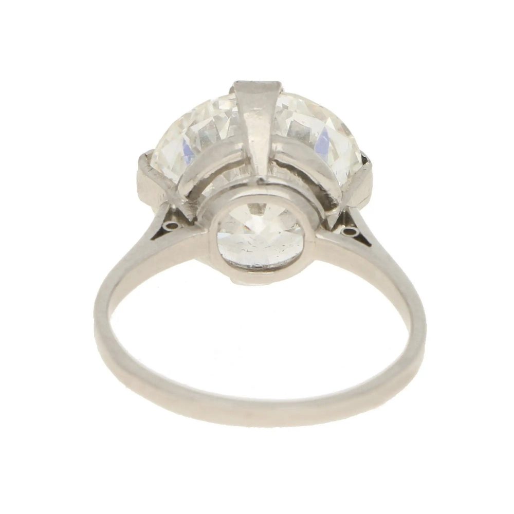 Art Deco 7.49ct Diamond Solitaire Engagement Ring GIA Cert