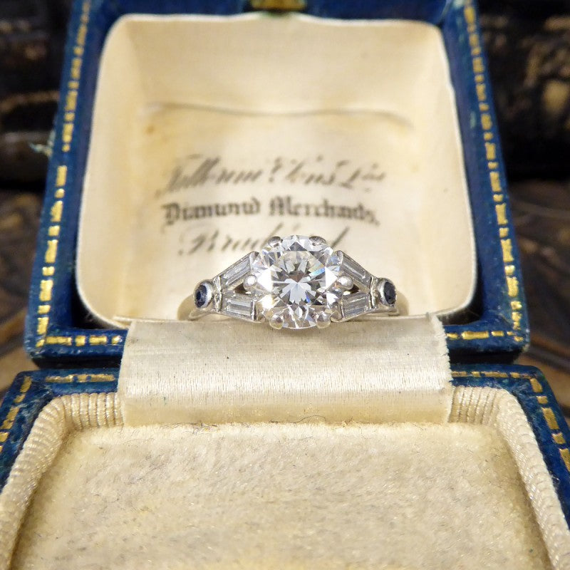 Art Deco Antique 1.10ct Diamond Engagement Ring