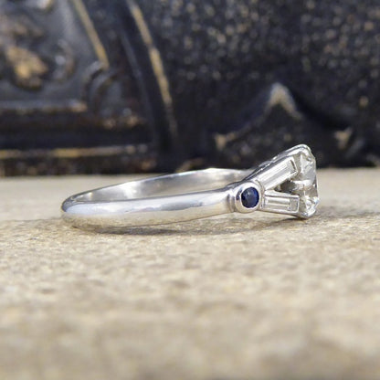 Art Deco Antique 1.10ct Diamond Engagement Ring