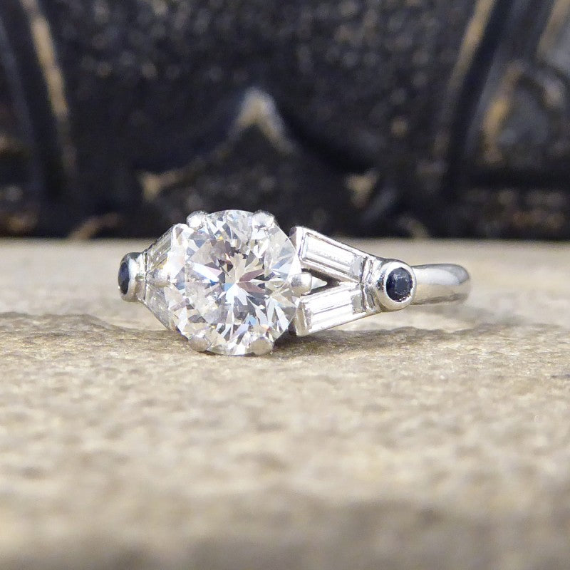 Art Deco Antique 1.10ct Diamond Engagement Ring