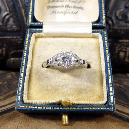 Art Deco Antique 1.10ct Diamond Engagement Ring