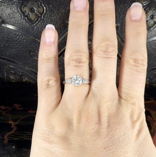 Art Deco Antique 1.20ct Diamond Engagement Ring