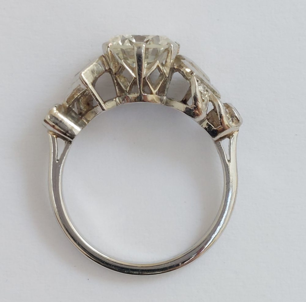 Art Deco Antique 1.61ct Old European Diamond Ring