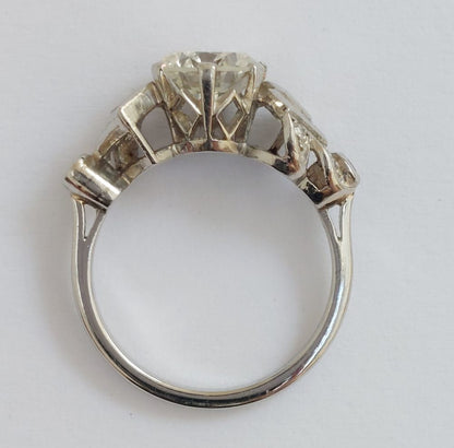 Art Deco Antique 1.61ct Old European Diamond Ring