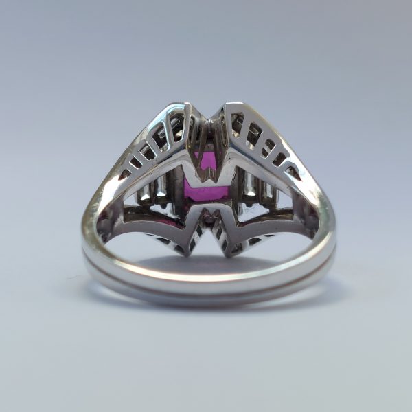 Art Deco Antique 3.50ct Ruby and Diamond Dress Ring