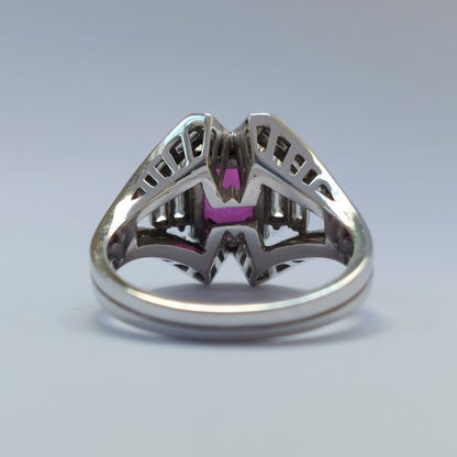 Art Deco Antique 3.50ct Ruby and Diamond Dress Ring