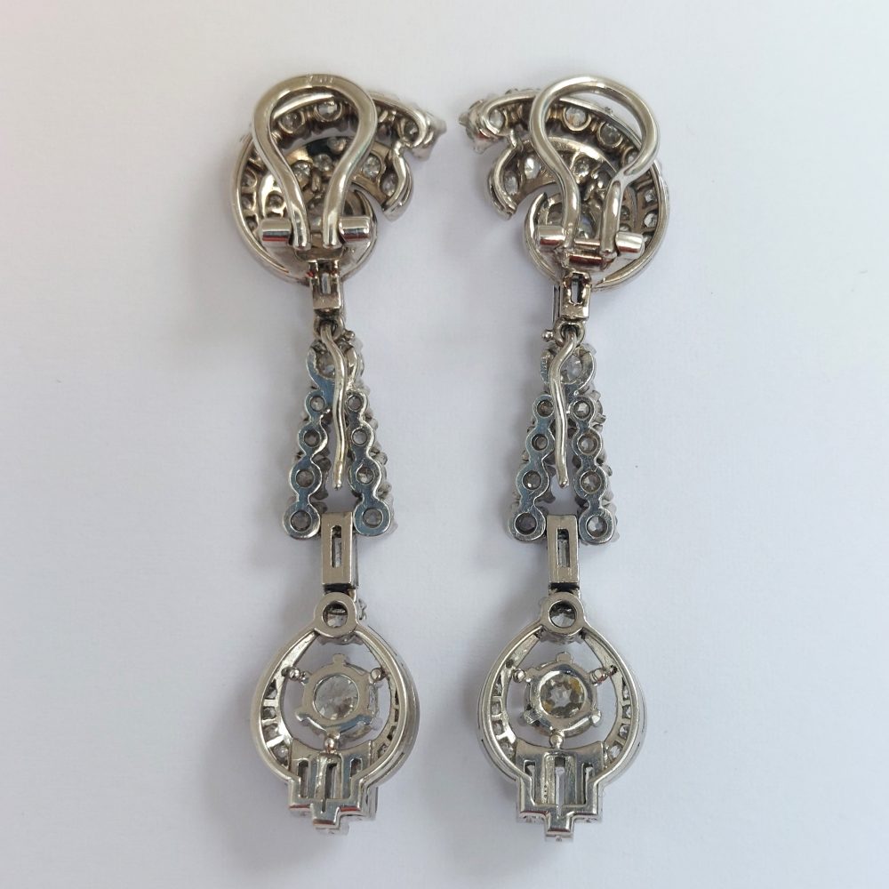 Art Deco Antique Diamond Drop Earrings