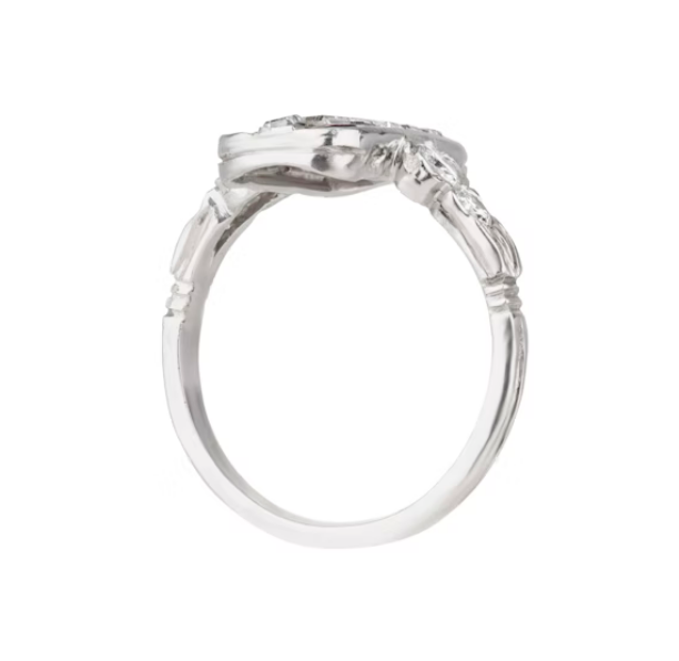 Art Deco Antique Diamond Ruby and Yellow Diamond Tablet Ring