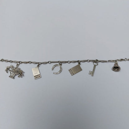 Art Deco Antique Diamond Set Charm Bracelet