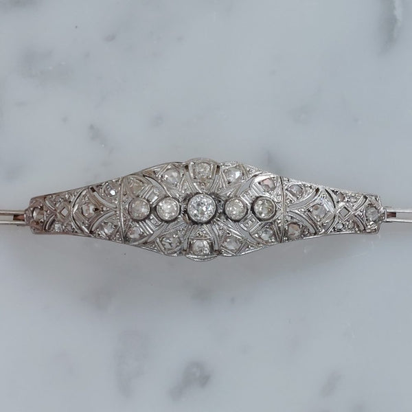Art Deco Antique Old Cut Diamond Set Bracelet, 0.85ct