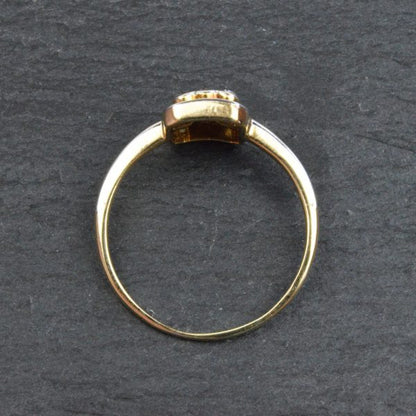 Antique Art Deco Diamond Cluster Ring, Platinum and 18ct Gold