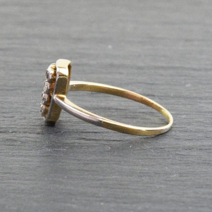 Antique Art Deco Diamond Cluster Ring, Platinum and 18ct Gold