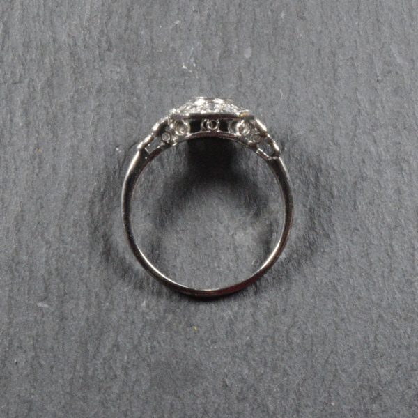 Vintage Art Deco Style Diamond Panel Ring in Platinum