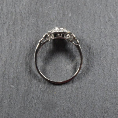 Vintage Art Deco Style Diamond Panel Ring in Platinum
