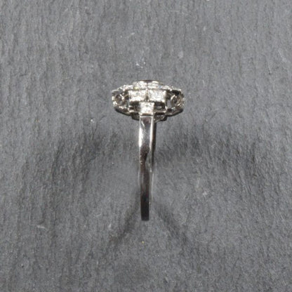 Vintage Art Deco Style Diamond Panel Ring in Platinum