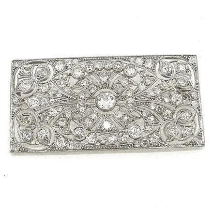 Art Deco Platinum and Diamond Brooch