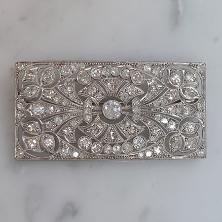 Art Deco Platinum and Diamond Brooch