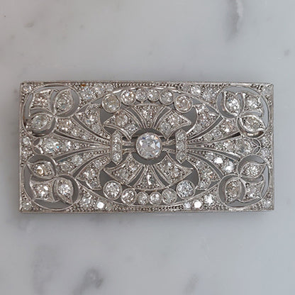 Art Deco Platinum and Diamond Brooch