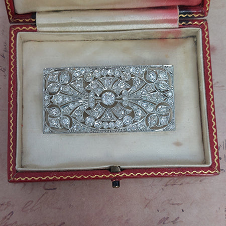 Art Deco Platinum and Diamond Brooch