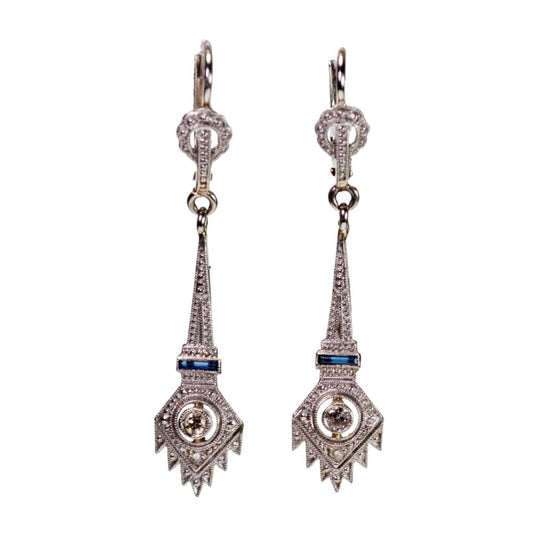 Art Deco Diamond Drop Earrings