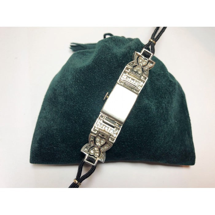 Art Deco Diamond Platinum Cocktail Watch