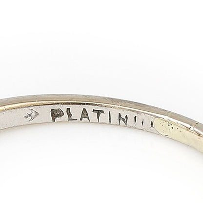 Art Deco Emerald and Old Cut Diamond Trilogy Engagement Ring in Platinum