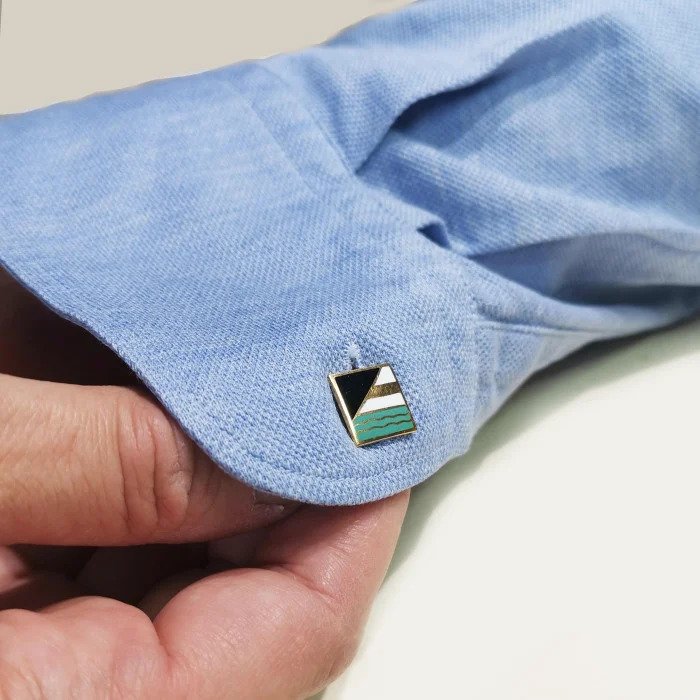 Art Deco Gold and Enamel Cufflinks by Paul Brandt