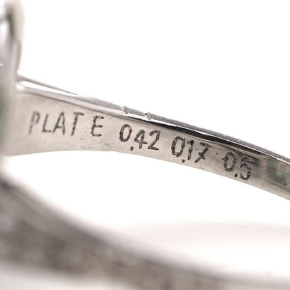 Art Deco Inspired Emerald and Diamond Cluster Ring