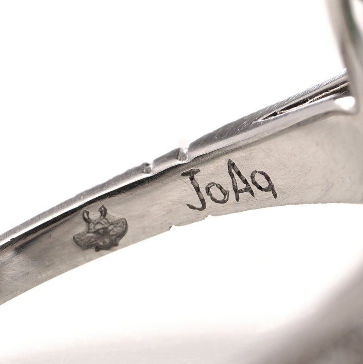 Art Deco Inspired Emerald and Diamond Cluster Ring