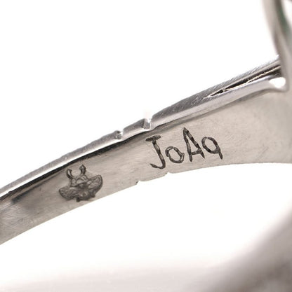 Art Deco Inspired Emerald and Diamond Cluster Ring