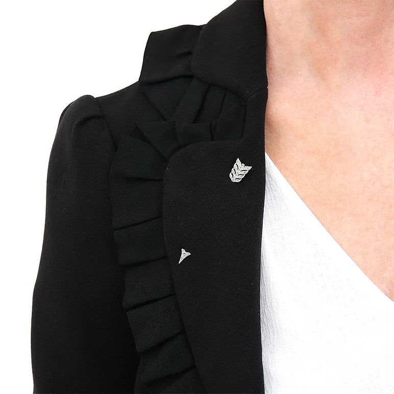 Art Deco Old Cut Diamond Arrow Jabot Pin Brooch