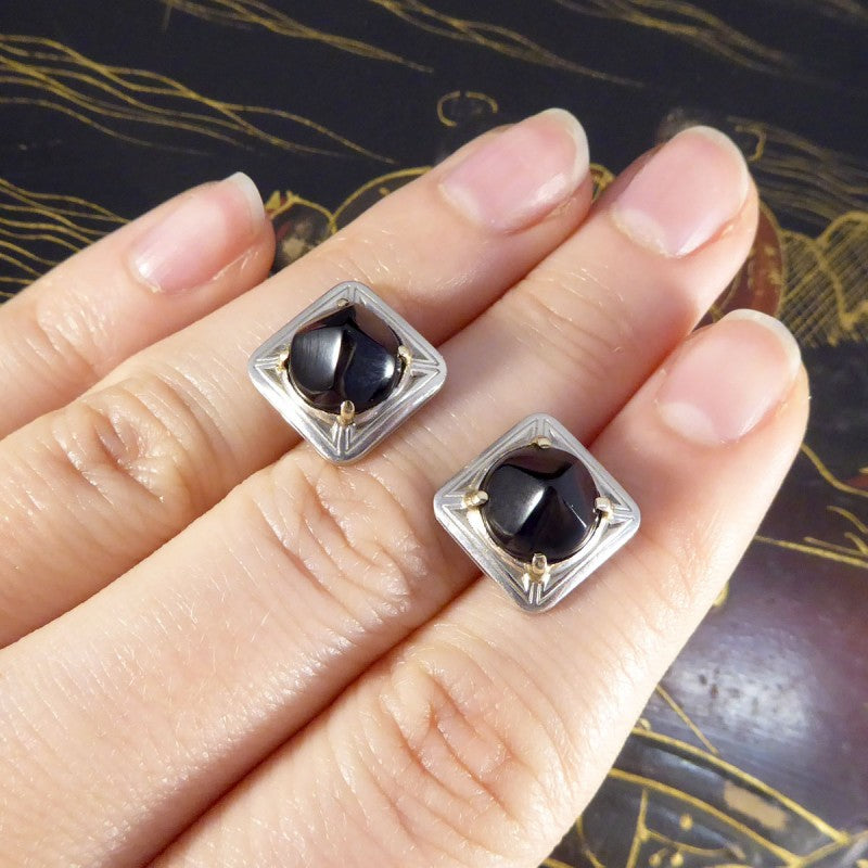 Art Deco Onyx Set Platinum Cufflinks