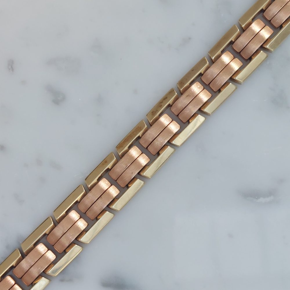 Art Deco Rose and Yellow Gold Bracelet