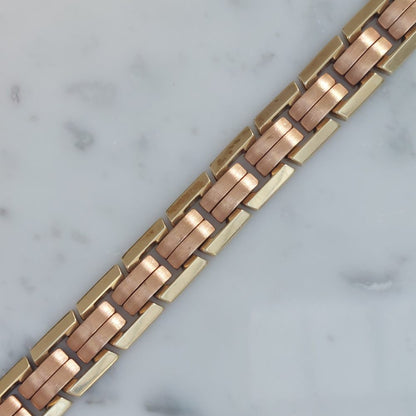 Art Deco Rose and Yellow Gold Bracelet