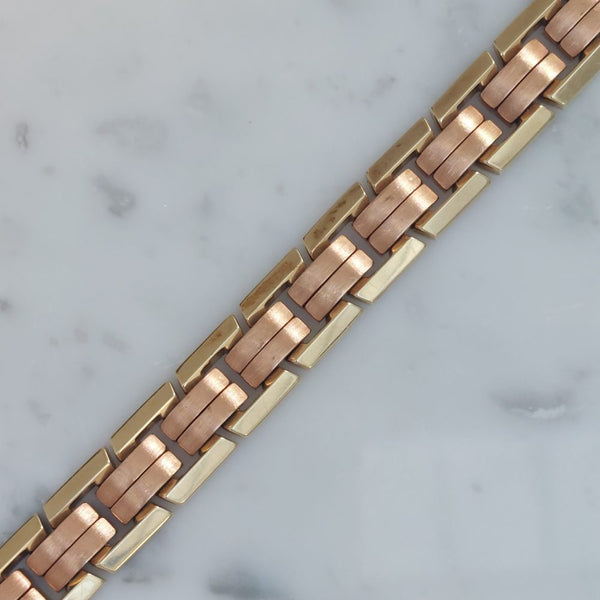 Art Deco Rose and Yellow Gold Bracelet