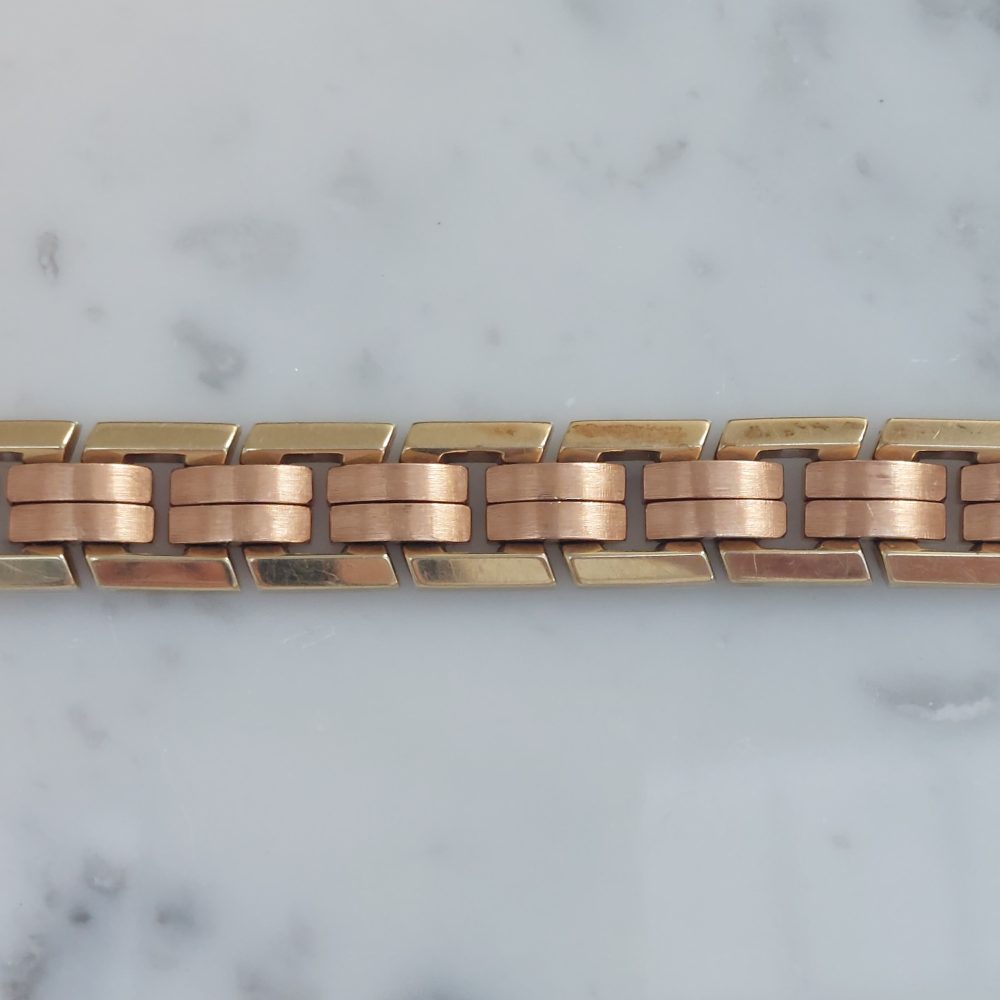 Art Deco Rose and Yellow Gold Bracelet