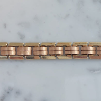 Art Deco Rose and Yellow Gold Bracelet