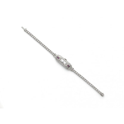 Art Deco Ruby and Diamond Cocktail Watch